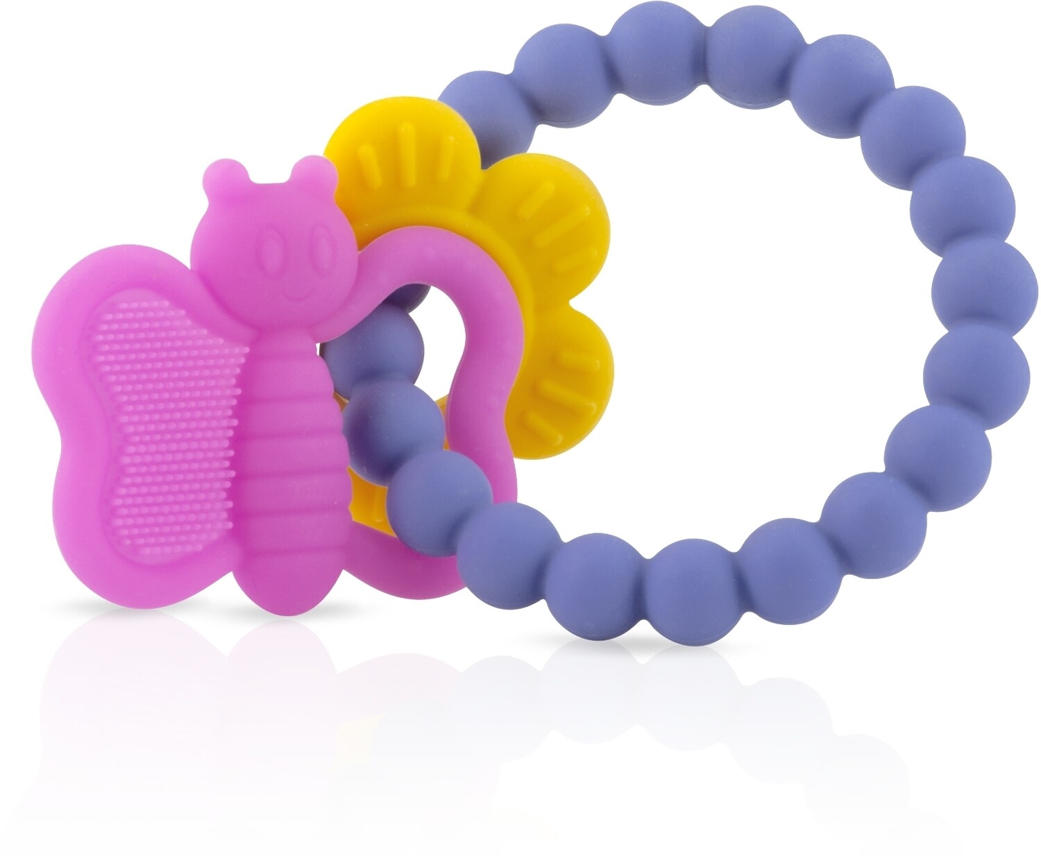 . Case of [12] Nuby? Chewy Charms Silicone Teethers - 100% Silicone, 3M+ .