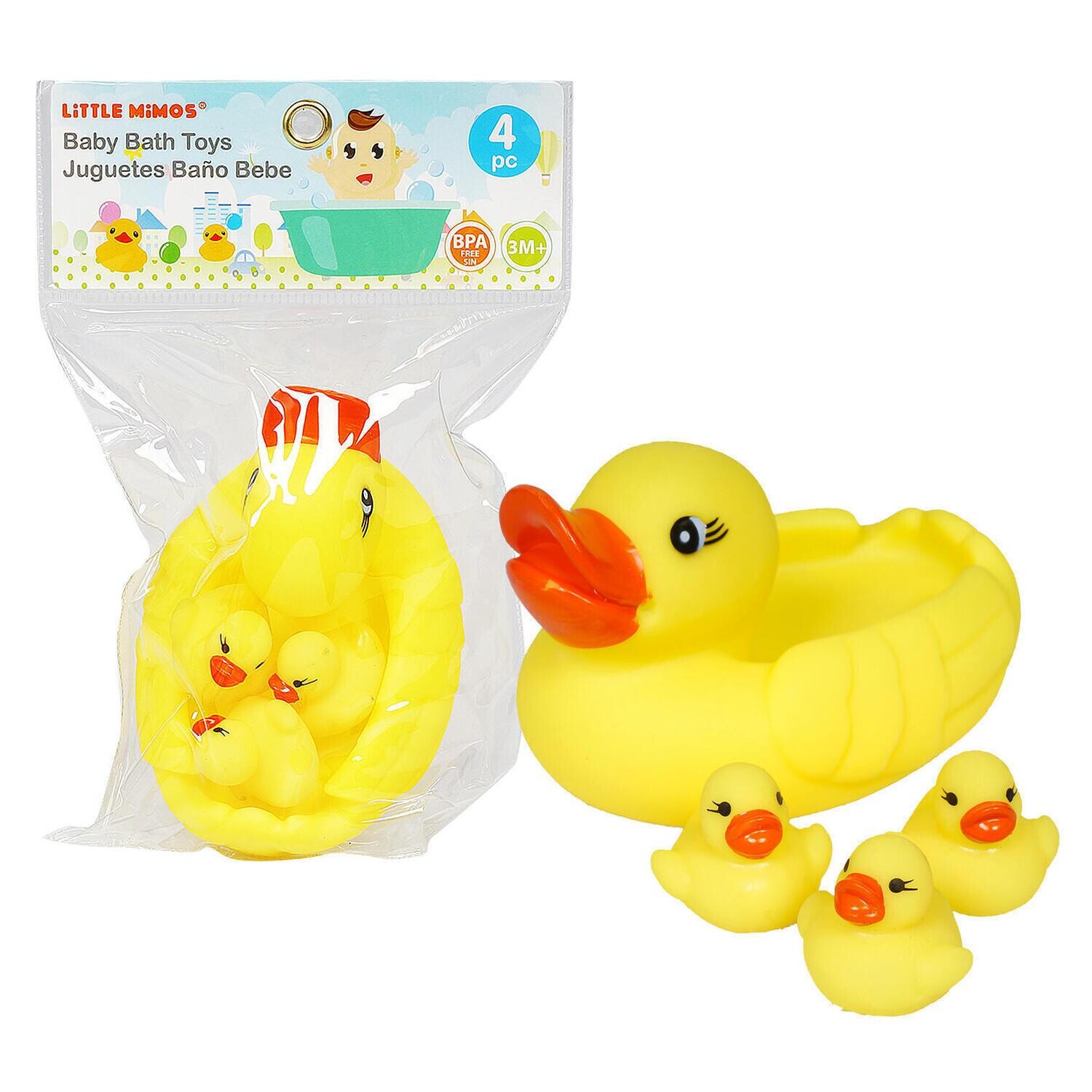 . Case of [36] Rubber Ducky Bath Toy Sets - 4 Pieces .