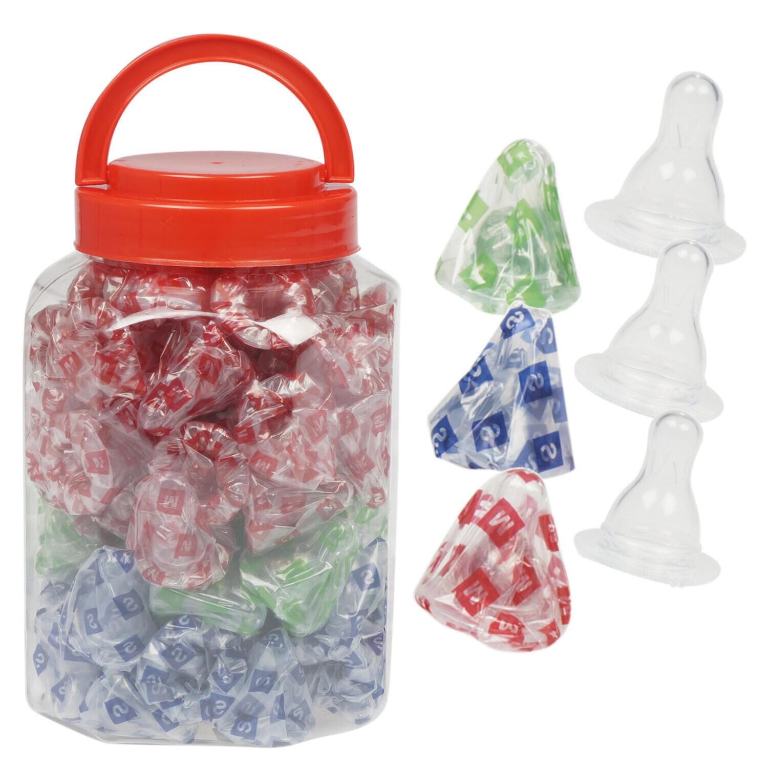 . Case of [600] Silicone Baby Bottle Nipples - Assorted Flows .