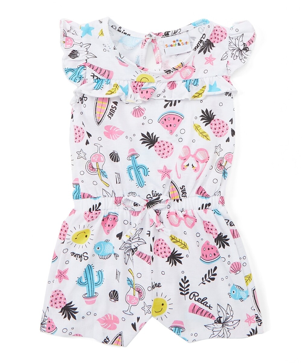 . Case of [24] Infant Girls' Rompers - Summer Fun, Knit, 0M-12M .