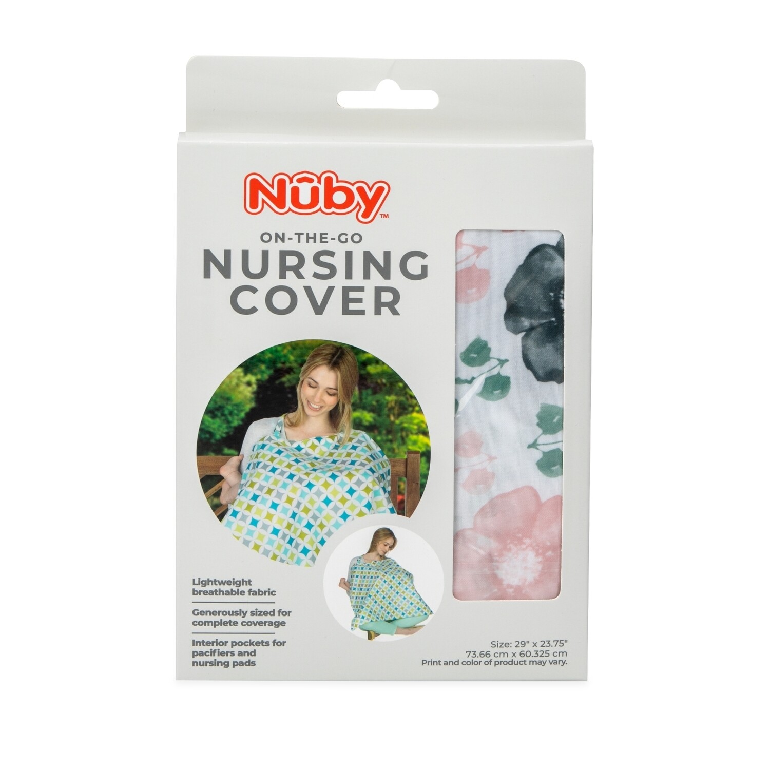 . Case of [24] Nuby On The Go-Nursing Covers - Prints/Colors Vary .