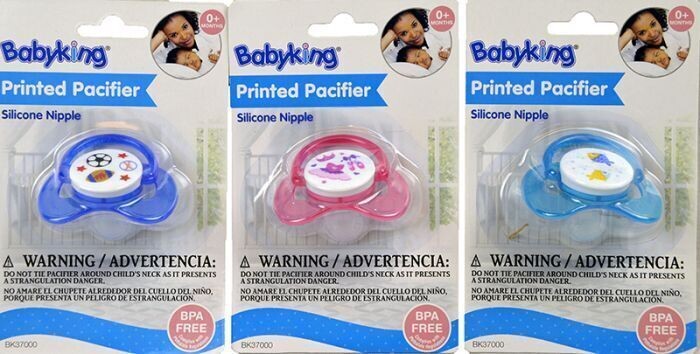 . Case of [72] Baby Pacifier - Assorted Colors, Silicone .