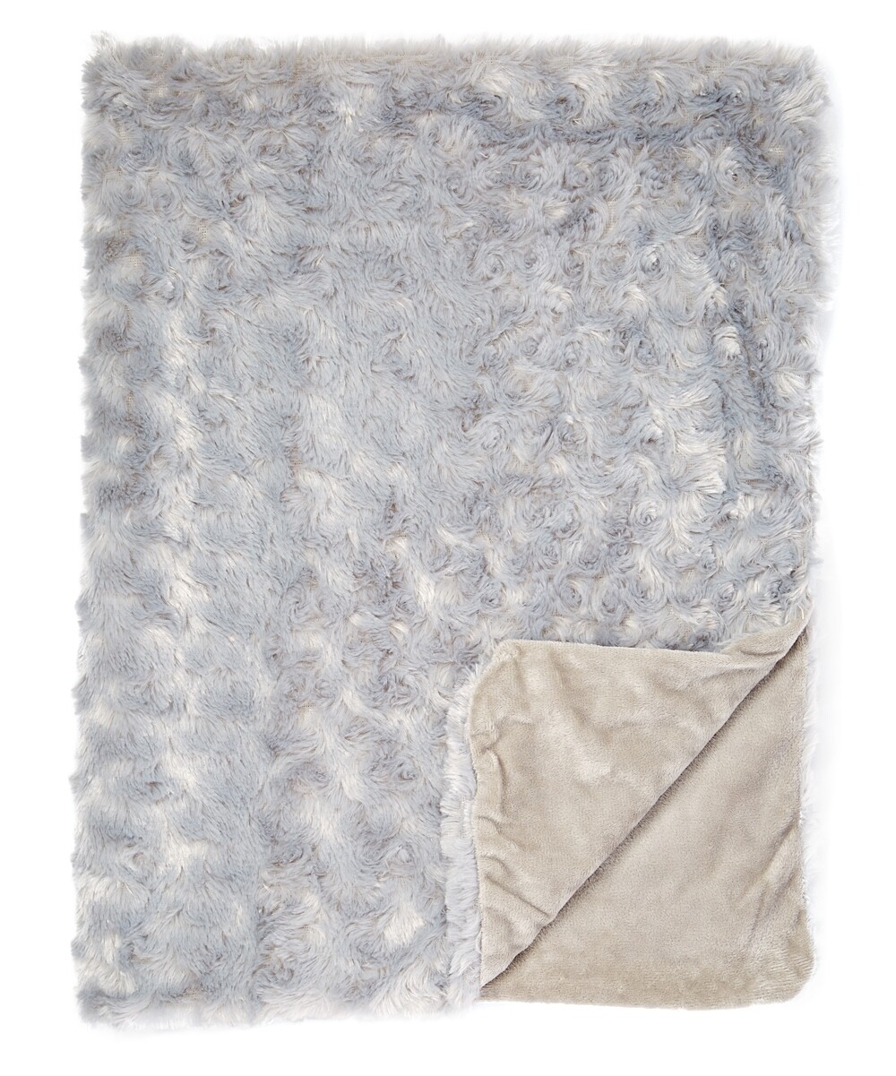 . Case of [24] Baby's Double Layer Blankets - Grey, Fleece .