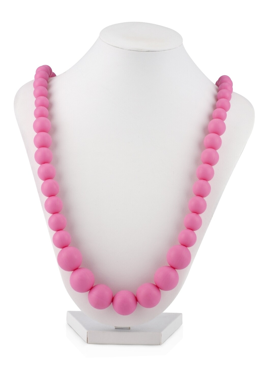 . Case of [12] Nuby Round Beads Teething Necklaces - Pink, 29.5" .