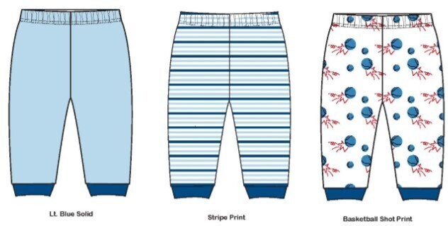 . Case of [24] Baby Boys' Pants - 12-24M, 3 Pack, Basketball .