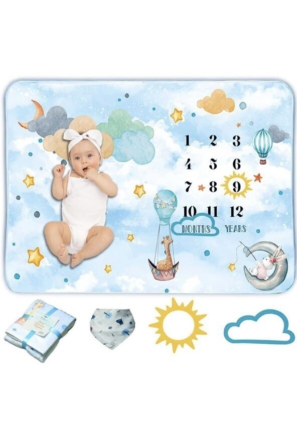 . Case of [24] Baby Monthly Calendar Blankets - 40" x 60" .