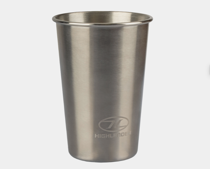 Taza de camping de acero inoxidable, ligera y duradera.  defcon5