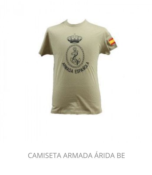 CAMISETA ÁRIDA CON LA BANDERA ESPAÑA DE LA ARMADA ESPAÑOLA