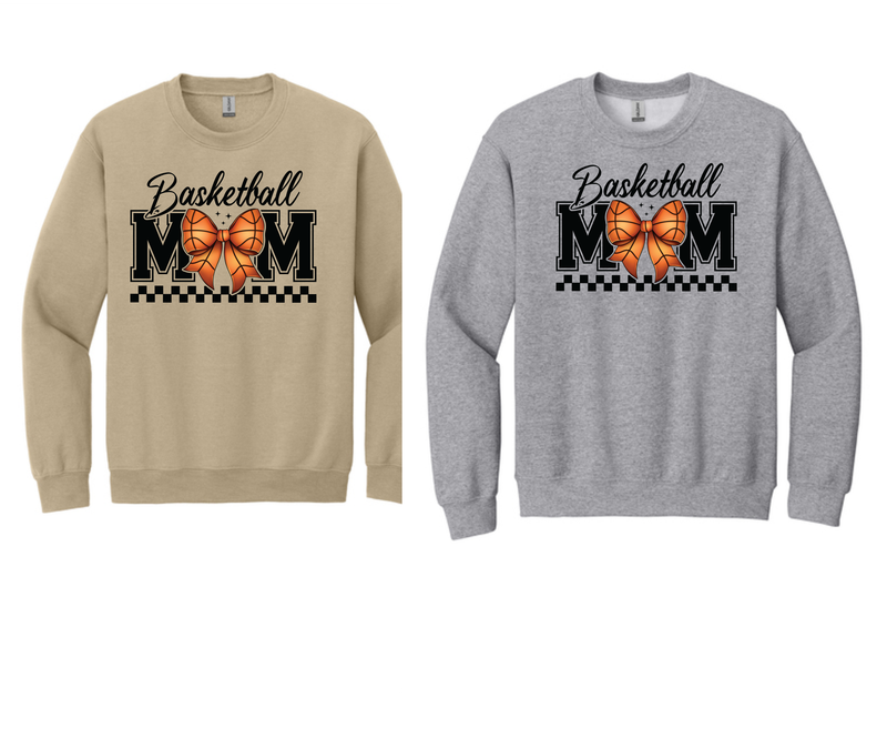 WPYLB Basketball Mom with Bow Crewneck