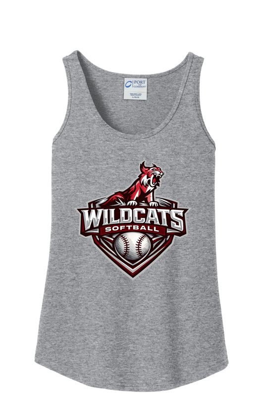 wildcats softball ladies tank top