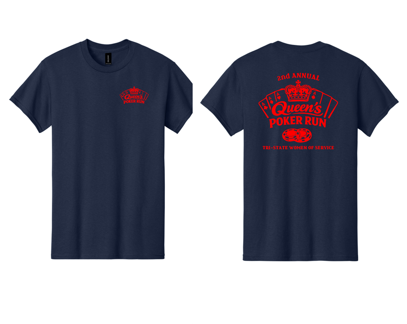 Queen's Poker Run t-shirts