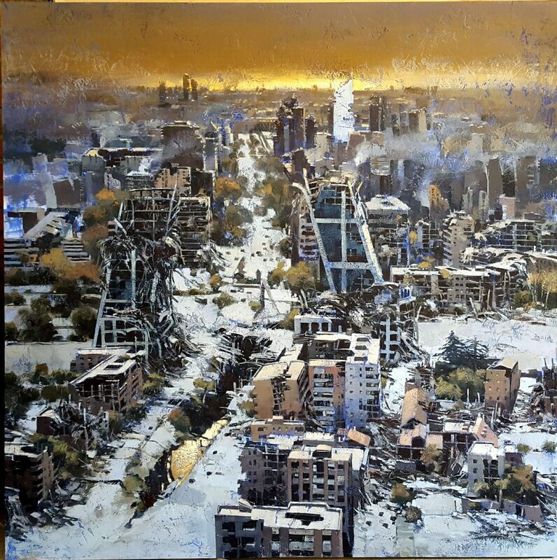 Vista apocalíptica de Madrid (díptico)