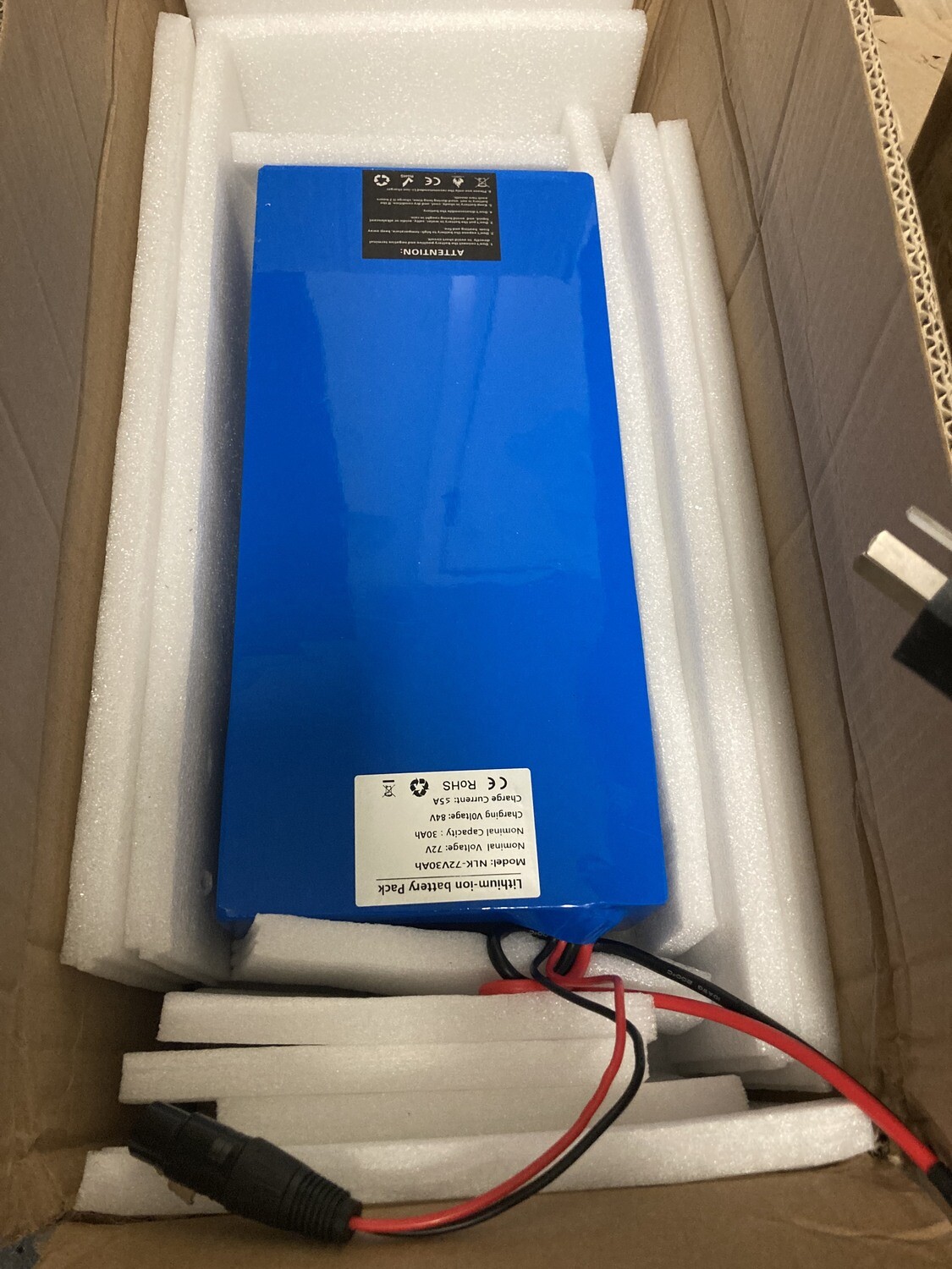 72V 30ah Li-ion Rechargeable Ebike , Scooter Battery Pack &amp; Charger NEW high quality A1 brand name cells like Panasonic and Samsung. Free  5A Charger