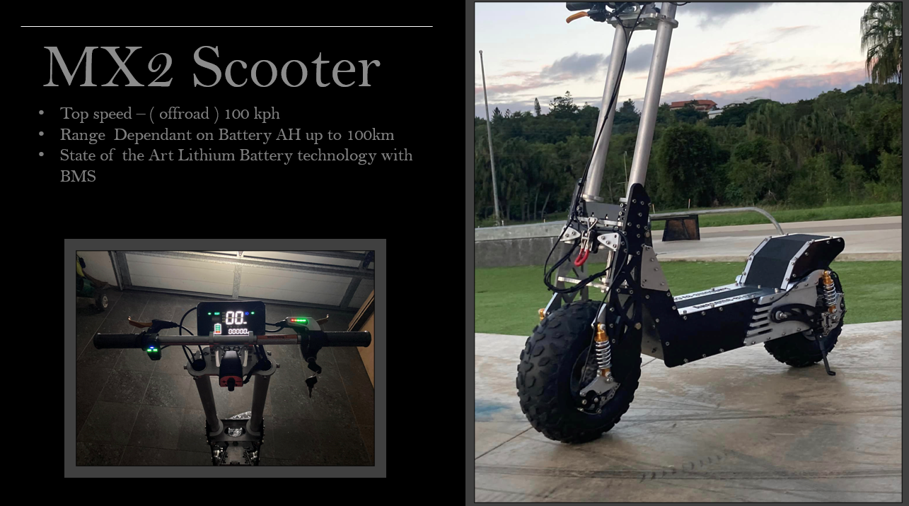 Offroad Hyper scooter MX2 dual motor dual controller 72V  30AH 13000W of pure acceleration