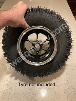 6in aluminium light weight wheel rim with brake mount and Bearings fits many 6 inch tyres like 15*6.0-6 145*70-6 8.00-6 scooter, go-kart ultralight aircraft rim ( Hydraulic brake mount adapter avail