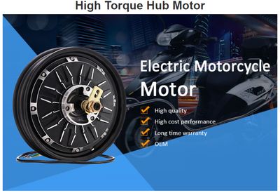 45-60-72v 3000w electric Motorbike hub motor fast, High torque 10in rim speed 80km 145nm torque.