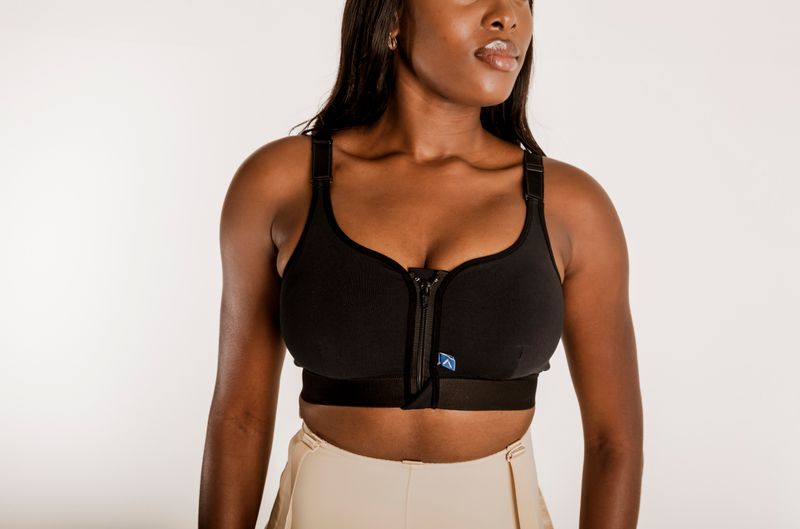 Ultra Hold Bra Support Zip Front closure