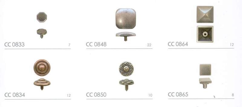 05 - Bottoni a pressione alfa e mu, rivetti, borchie