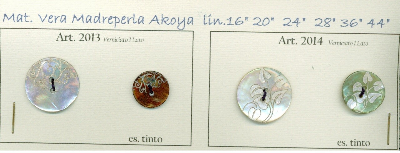 02 - Bottoni in vera Madreperla laserati e colorati