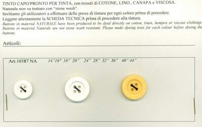48 - Bottoni per tinta in capo su Cotone, Lino, Canapa e Viscosa