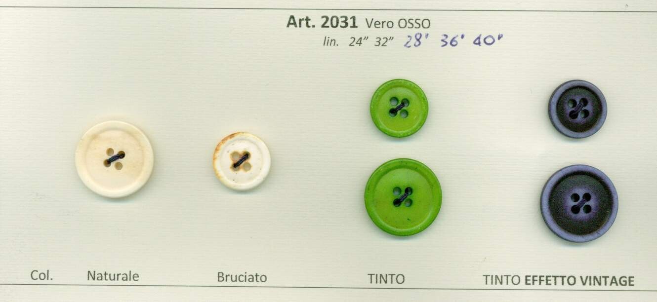 46 - Bottoni in vero Osso con esempi di varie lavorazioni