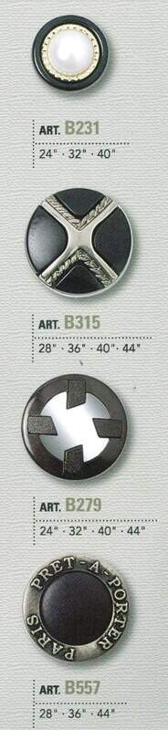 16 - Bottoni in nylon con gambo composto da 2 pezzi