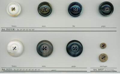 17 - Bottoni in Polyestere imitazione corno effetto Vintage