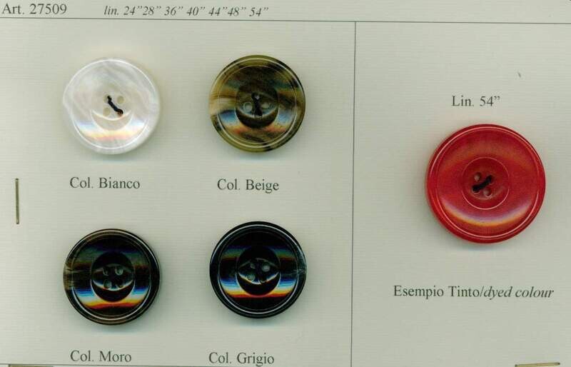 28 - Bottoni in Polyestere imitazione corno