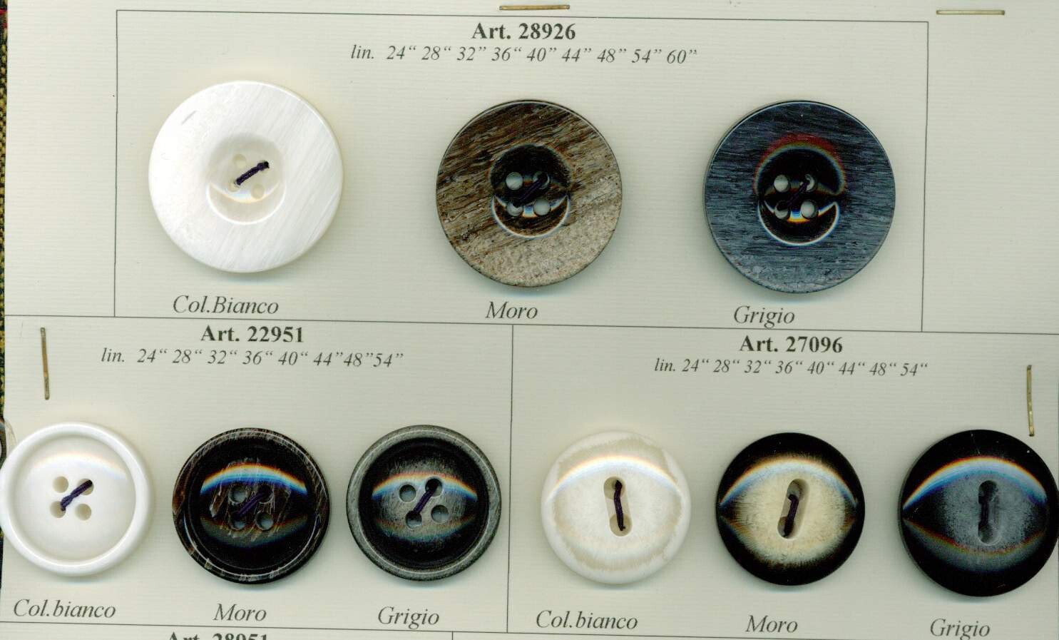 29 - Bottoni in Polyestere imitazione corno