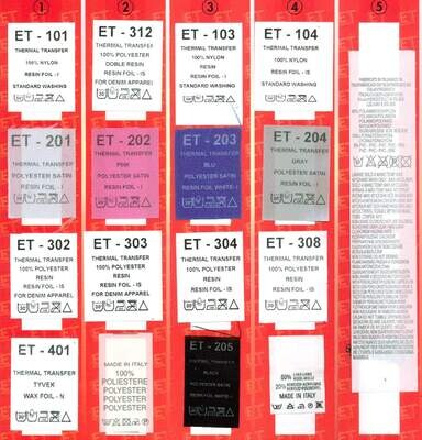 01 - Esempi di etichette stampate con varie diciture e formati