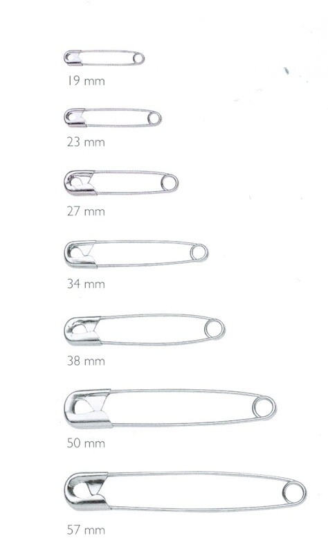 10 - Spilli da balia in acciaio inox varie misure