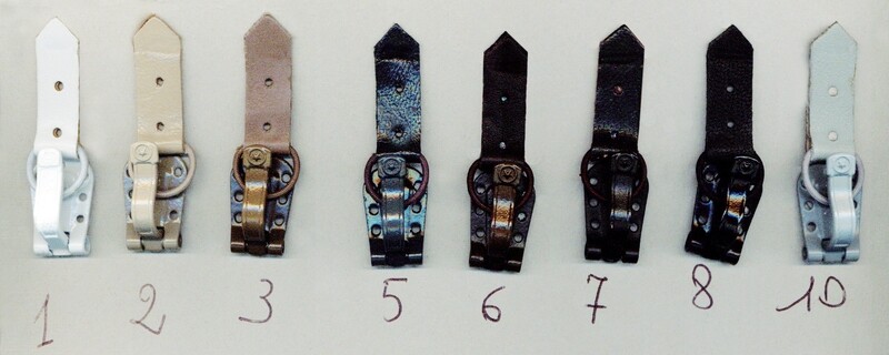 06 - Ganci da pellicceria con clips e cinturino in pelle