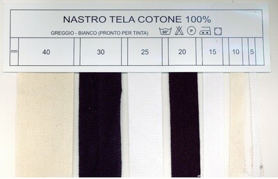 04 - Nastro Tela in diritto filo in cotone
