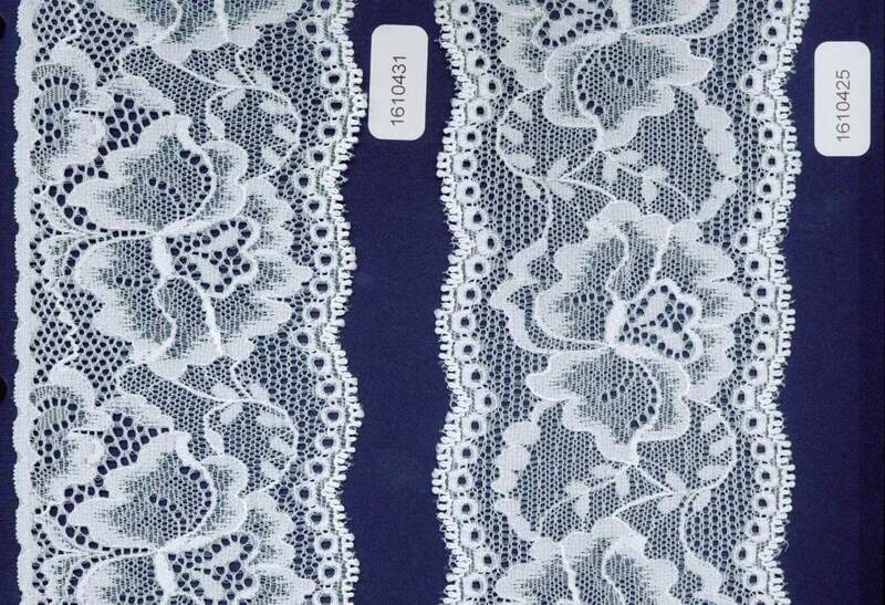 21 - Pizzi e trine Jacquard elastici in Poliammide