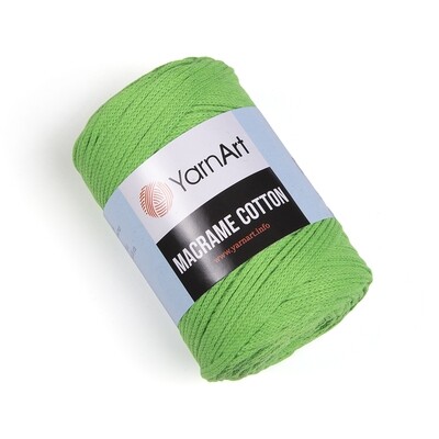 E-parduotuvė „Ką mezgi?“ - Mezgimo siūlai internetu | YarnArt Macrame Cotton nėrimo virvelė 802 salotinė - www.kamezgi.lt - 80% medvilnė, 20% poliesteris