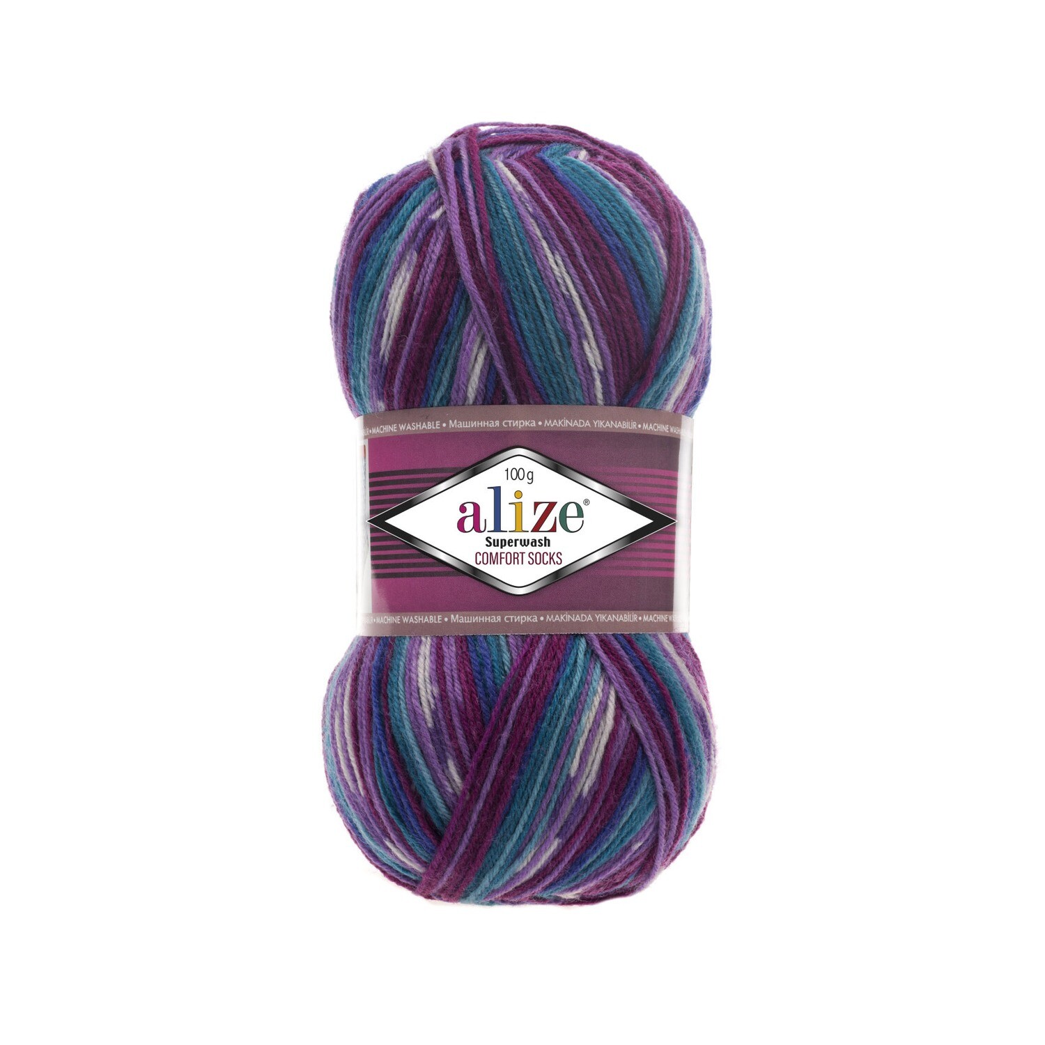 E-parduotuvė „Ką mezgi?“ - Mezgimo siūlai internetu | Alize Superwash Comfort 4412 - www.kamezgi.lt - 75% skalbiama vilna, 25% poliamidas | Mezgimo siūlai kojinėms, spalvoti kojinių mezgimo siūlai, siūlai vilnonėms kojinėms megzti