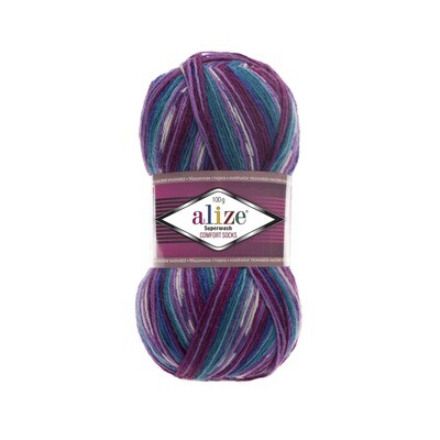 E-parduotuvė „Ką mezgi?“ - Mezgimo siūlai internetu | Alize Superwash Comfort 4412 - www.kamezgi.lt - 75% skalbiama vilna, 25% poliamidas | Mezgimo siūlai kojinėms, spalvoti kojinių mezgimo siūlai, siūlai vilnonėms kojinėms megzti