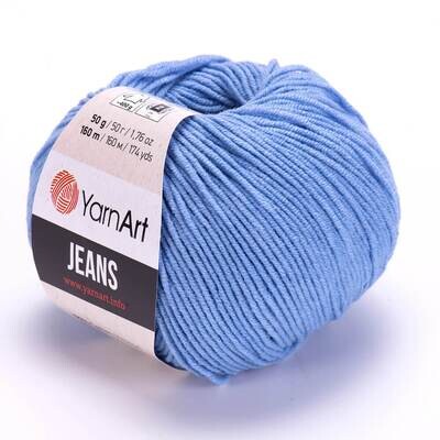 E-parduotuvė „Ką mezgi?“ - Mezgimo siūlai internetu | YarnArt Jeans 15 melsva - www.kamezgi.lt - 55% medvilnė, 45% poliakrilas