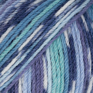 E-parduotuvė „Ką mezgi?“ - Mezgimo siūlai internetu | DROPS Fabel 522 turquoise/blue (turkio/mėlyna) - www.kamezgi.lt - 75% vilna, 25% poliamidas