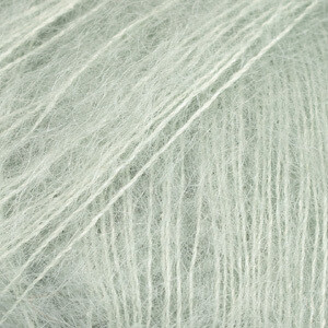 E-parduotuvė „Ką mezgi?“ - Mezgimo siūlai internetu | DROPS Kid-Silk 45 soft mint (šviesiai mėtinė) - www.kamezgi.lt - 75% moheris, 25% šilkas