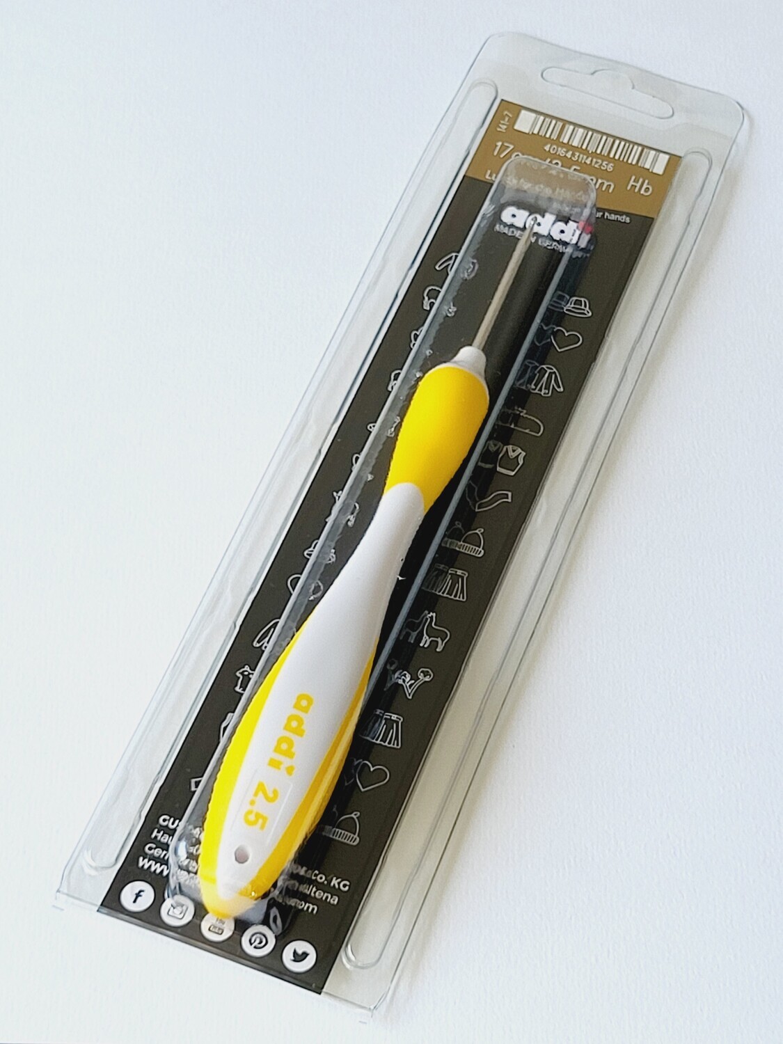 addiSwing Maxi Wool ergonomiški vąšeliai 17 cm, Dydis: 2.5 mm