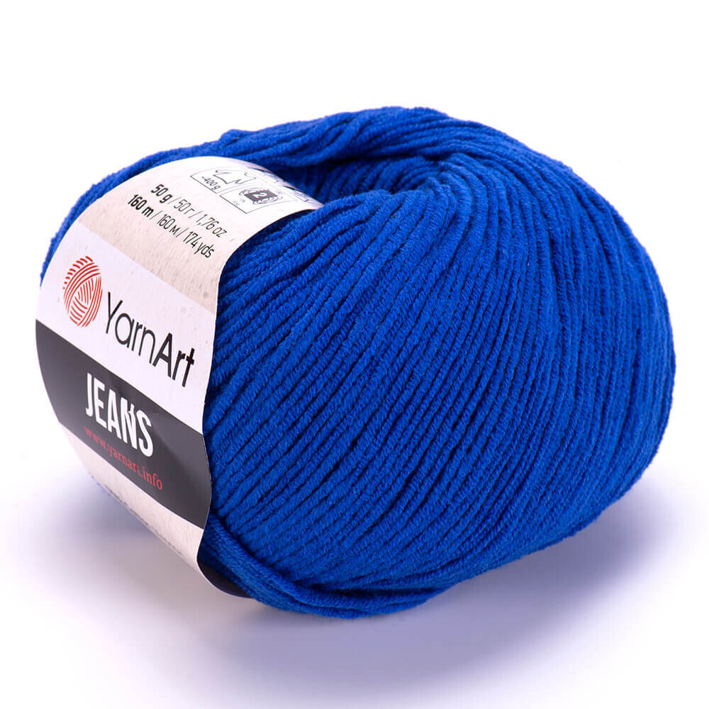 E-parduotuvė „Ką mezgi?“ - Mezgimo siūlai internetu | YarnArt Jeans 47 mėlyna - www.kamezgi.lt - 55% medvilnė, 45% poliakrilas