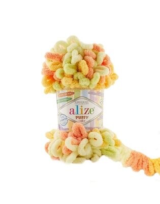 E-parduotuvė „Ką mezgi?“ - Mezgimo siūlai internetu | Alize Puffy Color 6313 - www.kamezgi.lt - 100% mikropoliesteris