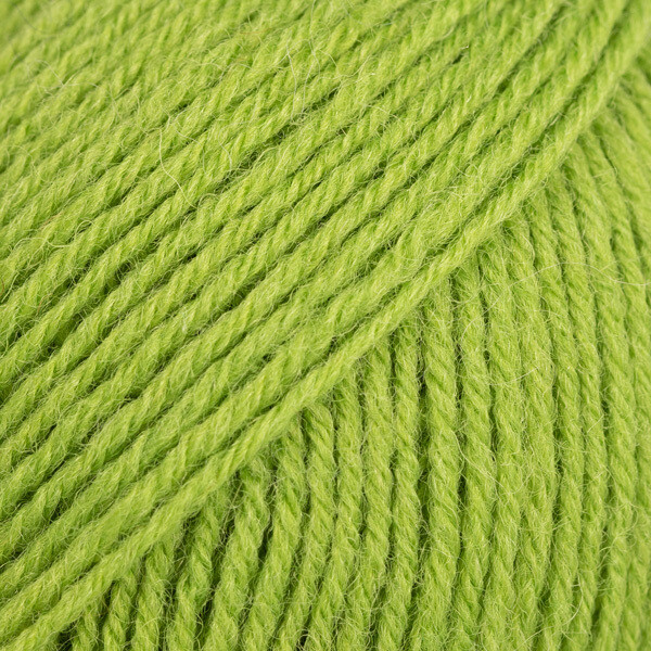 E-parduotuvė „Ką mezgi?“ - Mezgimo siūlai internetu | DROPS Fabel 112 apple green (obuolio žalia) - www.kamezgi.lt - 75% vilna, 25% poliamidas