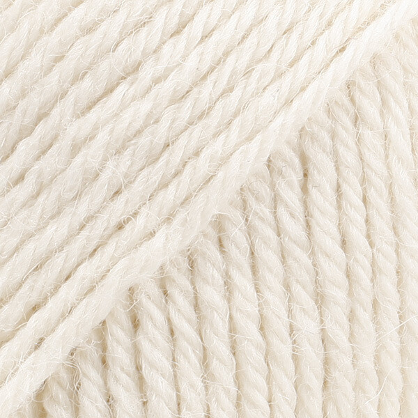 E-parduotuvė „Ką mezgi?“ - Mezgimo siūlai internetu | DROPS Lima 0100 off white (natūrali balta) - www.kamezgi.lt - 65% vilna, 35% alpakos vilna