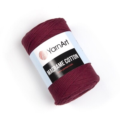E-parduotuvė „Ką mezgi?“ - Mezgimo siūlai internetu | YarnArt Macrame Cotton nėrimo virvelė 781 bordo - www.kamezgi.lt - 80% medvilnė, 20% poliesteris