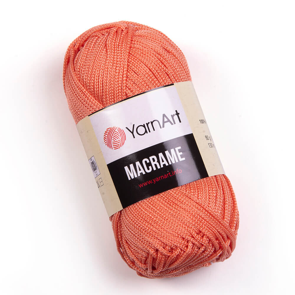 E-parduotuvė „Ką mezgi?“ - Mezgimo siūlai internetu | YarnArt Macrame nėrimo virvelė 160 oranžinė - www.kamezgi.lt - 100% poliesteris