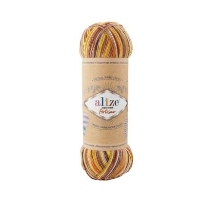 E-parduotuvė „Ką mezgi?“ - Mezgimo siūlai internetu | Alize Superwash Artisan 9006 - www.kamezgi.lt - 75% skalbiama vilna, 25% poliamidas | Mezgimo siūlai kojinėms, spalvoti kojinių mezgimo siūlai, siūlai vilnonėms kojinėms megzti