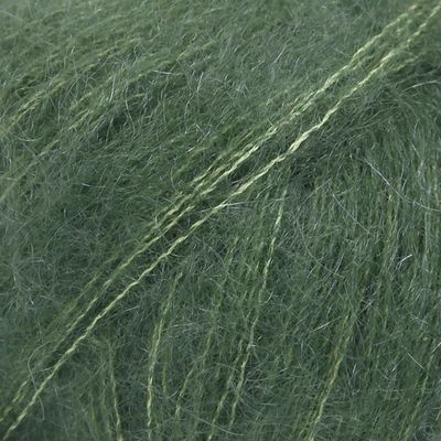 E-parduotuvė „Ką mezgi?“ - Mezgimo siūlai internetu | DROPS Kid-Silk 19 dark green (tamsi žalia) - www.kamezgi.lt - 75% moheris, 25% šilkas
