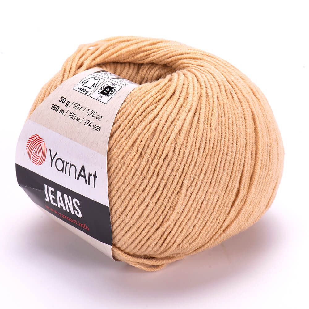 E-parduotuvė „Ką mezgi?“ - Mezgimo siūlai internetu | YarnArt Jeans 07 smėlio rusva - www.kamezgi.lt - 55% medvilnė, 45% poliakrilas
